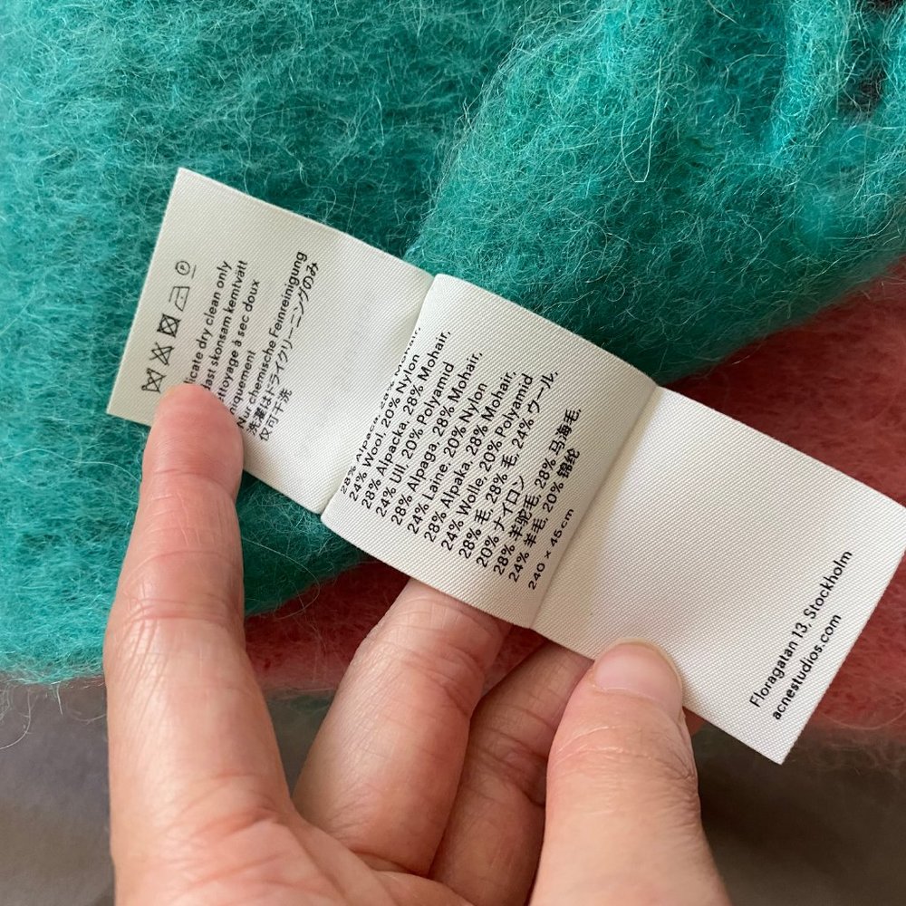 Acne Studios Kelow Mohair Ombre Scarf Dip Dye - Picture 7 of 8